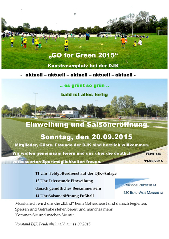 Einweihung ist geplant!