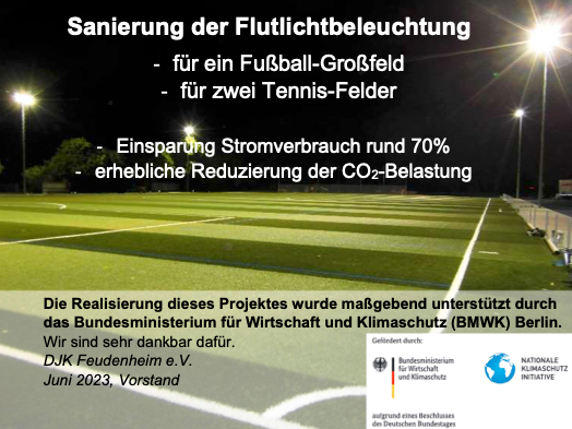 Sanierung der Flutlichtbeleuchtung