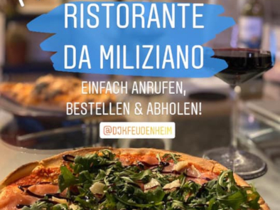 Karte für Pizzeria Ristorante Miliziano Abholservice