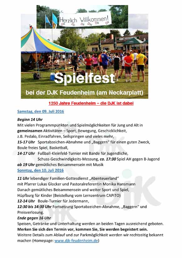 Spielfest bei der DJK